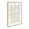 23" X 33" Sylvie Constructed II Neutral Framed Wall Canvas By Statement Goods Natural - Kate & Laurel All Things Decor