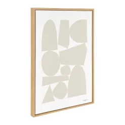 23" X 33" Sylvie Constructed II Neutral Framed Wall Canvas By Statement Goods Natural - Kate & Laurel All Things Decor