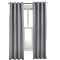 Habitat Margaret Light Filtering Provide Daytime Privacy Woven Textured Pattern Grommet Curtain Panel Grey