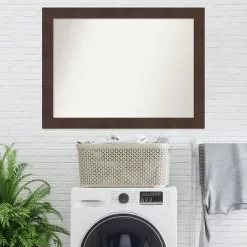 43" X 32" Non-Beveled Wildwood Brown Wall Mirror - Amanti Art -Home Decoration Store GUEST d8cf657b 4899 474d a705 15a4128a2fd4