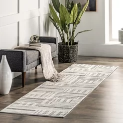 NuLOOM Violet Modern Abstract Linework Area Rug