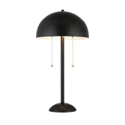 21" Metal Dome Shaped Table Lamp With Pull Chains (Includes LED Light Bulb) Black - Cresswell Lighting 6 21" Metal Dome Shaped Table Lamp With Pull Chains (Includes LED Light Bulb) Black - Cresswell Lighting -Home Decoration Store GUEST d9101ad6 da89 4776 9c99 7acd2098cc43