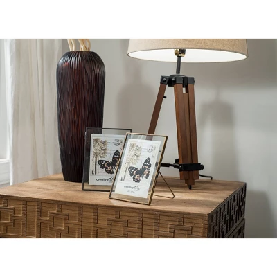 Mariner Tripod Style Wood Floor Lamp With Burlap Drum Shade Rust - Storied Home 12 Mariner Tripod Style Wood Floor Lamp With Burlap Drum Shade Rust - Storied Home - Image 12