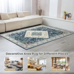 Costway Area Rugs 5'4'' X 6'7''5'4'' X 7'7'' Faux Wool Fabric Doormat Home Carpet Living Room Bedroom 14 Costway Area Rugs 5'4'' X 6'7''5'4'' X 7'7'' Faux Wool Fabric Doormat Home Carpet Living Room Bedroom -Home Decoration Store GUEST d972e63a 93c9 4e2b a726 e93dd3199dac