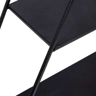 Honey-Can-Do Triangle Metal Wall Shelf Black 3 Honey-Can-Do Triangle Metal Wall Shelf Black - Image 3