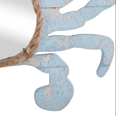 Round Weathered Crab Outline With Center Mirror Blue - StyleCraft 3 Round Weathered Crab Outline With Center Mirror Blue - StyleCraft - Image 3