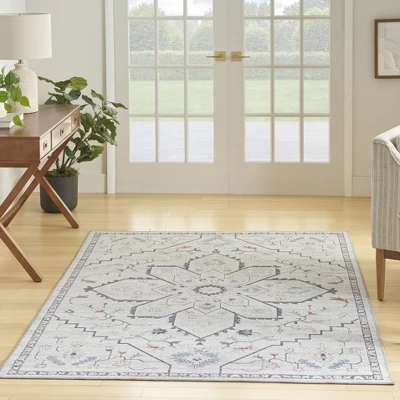 Nicole Curtis Machine Washable Series 1 Farmhouse Medallion Indoor Rug 1 Nicole Curtis Machine Washable Series 1 Farmhouse Medallion Indoor Rug