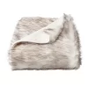 Faux Fur Throw - Luxurious, Soft, Hypoallergenic Premium Fashion Faux Wolf Fur Blanket, 60"x70" By Hastings Home (Pearl White)
