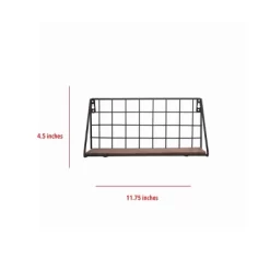 Small Black Wire Metal And Wood Hanging Wall Shelf - Foreside Home & Garden -Home Decoration Store GUEST db8336c9 01ba 4050 8dc8 054c87b4c41e