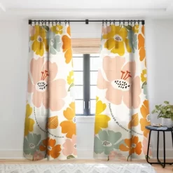 Gale Switzer Happiness Blooms Single Panel Sheer Window Curtain - Deny Designs -Home Decoration Store GUEST dbcab05e 543a 4e42 9146 627e882702b9