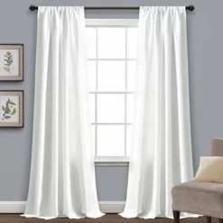 Venetian Window Curtain Panels White - Lush Décor -Home Decoration Store GUEST dc2b4223 bc78 468a 8080 ae49fc803a8b