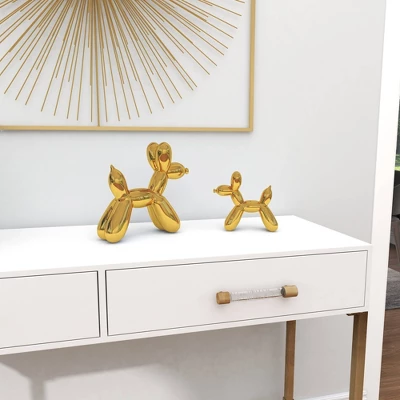 Set Of 2 Ceramic Balloon Dog Sculptures - Olivia & May 12 Set Of 2 Ceramic Balloon Dog Sculptures - Olivia & May - Image 12