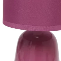 10.04" Traditional Ceramic Thimble Base Bedside Table Desk Lamp With Matching Fabric Shade Mauve - Simple Designs 14 10.04" Traditional Ceramic Thimble Base Bedside Table Desk Lamp With Matching Fabric Shade Mauve - Simple Designs -Home Decoration Store GUEST dcfef43b 8976 4f1f 84fd 690dbfe13e59