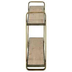 32.3" X 22" 2 Tier Metal And Wood Hanging Bracket Wall Mounted Shelf Gold - Danya B. 19 32.3" X 22" 2 Tier Metal And Wood Hanging Bracket Wall Mounted Shelf Gold - Danya B. -Home Decoration Store GUEST dd39cb84 945c 4988 a596 faa46ffbd330
