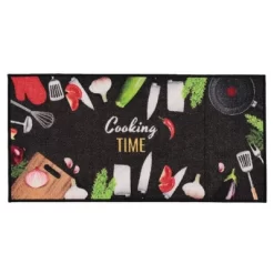 J&V TEXTILES 2-Piece Non Slip Kitchen Mat Rugs Comfort Standing Mats For Home Kitchen Entrance Door Mat (Cooking Time) -Home Decoration Store GUEST dd40cc34 9b46 48e0 bf1b 6d4303e6a44d