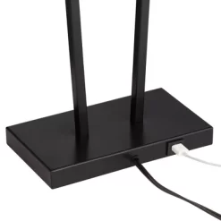 360 Lighting Cole Modern Table Lamps 27" Tall Set Of 2 Black Metal With USB Charging Ports White Rectangular Shade For Bedroom Living Room Bedside -Home Decoration Store GUEST dd8adda7 5e5f 4c5f af1a 90c92a411f27