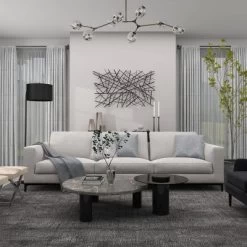 Metal Geometric Overlapping Lines Wall Decor Dark Gray - Olivia & May -Home Decoration Store GUEST ddc005c5 fcb0 4627 a11e 83fc5dec291f