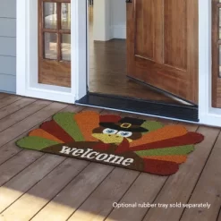 Briarwood Lane Give Thanks Turkey Holiday Natural Fiber Coir Door