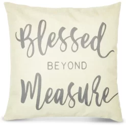 Farmlyn Creek Set Of 4 Farmhouse Decorative Throw Pillow Covers Cushion Case Protector, Standard Size 18 X 18 Square, Ivory -Home Decoration Store GUEST dded156b 53a2 4102 87e7 a41e6fb4a3ee