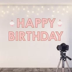 Big Dot Of Happiness Pink Rose Gold Birthday - Peel And Stick Happy Birthday Party Large Banner Wall Decals - Happy Birthday -Home Decoration Store GUEST deed86d0 bac6 4e9a 811b dda82e186c49