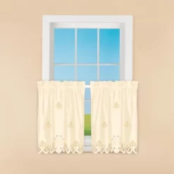 Collections Etc Embroidered Curtains