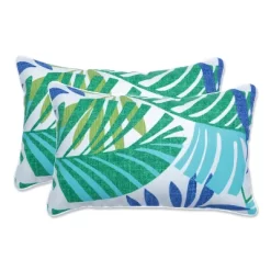 Islamorada Floral 2pc Rectangular Throw Pillow Set Blue/Green - Pillow Perfect -Home Decoration Store GUEST e1b11743 496c 418a 9941 439976198662