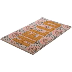Northlight Brown And Pink "Hello" Floral Coir Outdoor Doormat 18" X 30" 8 Northlight Brown And Pink "Hello" Floral Coir Outdoor Doormat 18" X 30" -Home Decoration Store GUEST e1f747e4 1e56 4330 87be 58ad2ba4b83f