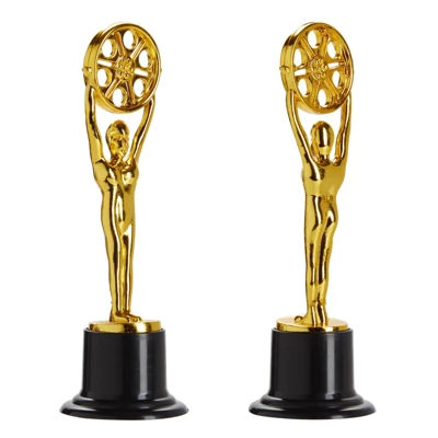 Juvale Pack Of 12 Mini Award Trophies - Plastic Movie Film Buff Trophy - Trophies For Kids - Great For Teachers, Gold, Black 4 Juvale Pack Of 12 Mini Award Trophies - Plastic Movie Film Buff Trophy - Trophies For Kids - Great For Teachers, Gold, Black - Image 4