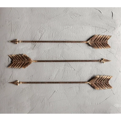 27.5" Metal Arrow Wall Décor Distressed Rust Finish - 3R Studios 2 27.5" Metal Arrow Wall Décor Distressed Rust Finish - 3R Studios - Image 2