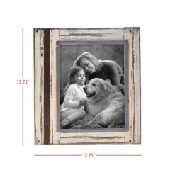 White And Brown Decorative Distressed Wood Picture Frame - Foreside Home & Garden -Home Decoration Store GUEST e270979f 2339 4659 8fe2 52106a52d43f