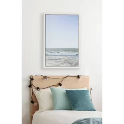 23" X 33" Sylvie Pale Blue Sea By The Creative Bunch Studio Framed Wall Canvas White - Kate & Laurel All Things Decor -Home Decoration Store GUEST e284c31e 1b8d 44d1 909f e5ddffe15254