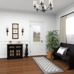 36" X 14" Wood Scroll Window Inspired Wall Decor With Metal Scrollwork Relief Brown - Olivia & May -Home Decoration Store GUEST e297750f e214 4e65 aa3d 13b032ffb2c8