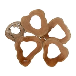 37" X 42" Teak Wood Abstract Handmade Live Edge Wall Decor Brown - Olivia & May