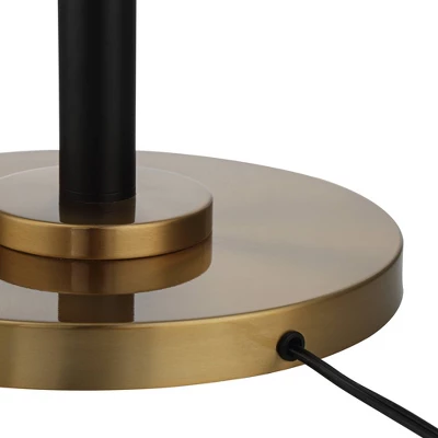 Possini Euro Design Modern Torchiere Floor Lamp LED 72" Tall Black Antique Brass White Glass Shade For Living Room Reading Uplight 5 Possini Euro Design Modern Torchiere Floor Lamp LED 72" Tall Black Antique Brass White Glass Shade For Living Room Reading Uplight - Image 5