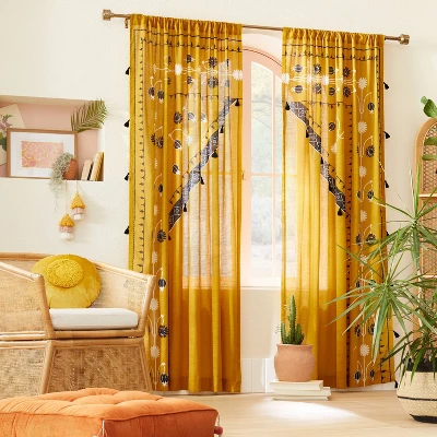 Pierced Drum Curtain Rod Brass - Opalhouse™ Designed With Jungalow™ 1 Pierced Drum Curtain Rod Brass - Opalhouse™ Designed With Jungalow™