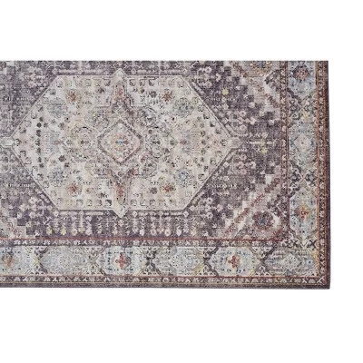 Armant Traditional Medallion, Purple/Gray/Ivory, 2' X 3' Accent Rug 9 Armant Traditional Medallion, Purple/Gray/Ivory, 2' X 3' Accent Rug - Image 9