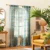 1pc Sheer Vines Burnout Window Curtain Panel Green - Opalhouse™ Designed With Jungalow™