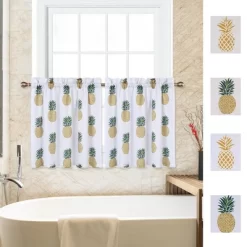 Trinity Pineapple Tier Curtains 24 Inches Length For Kitchen Bathroom Window 11 Trinity Pineapple Tier Curtains 24 Inches Length For Kitchen Bathroom Window -Home Decoration Store GUEST e454e07c 416d 45c4 acc2 51a8dc08f373