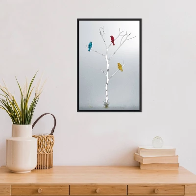 16" X 23" Three In A Tree By Marvin Pelkey Framed Canvas Wall Art - Amanti Art 3 16" X 23" Three In A Tree By Marvin Pelkey Framed Canvas Wall Art - Amanti Art - Image 3