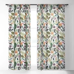 Marta Barragan Camarasa Wild Colorful Jungle FN5 Single Panel Sheer Window Curtain - Deny Designs