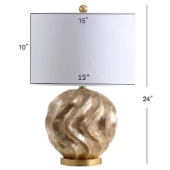 24" Versailles Sphere Sea Shell Table Lamp (Includes LED Light Bulb) Gold - JONATHAN Y -Home Decoration Store GUEST e5051fa4 1beb 4de1 94f7 41aac07822b0