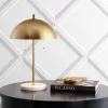 20.7" Metal Dome Table Lamp With Marble Base (Includes LED Light Bulb) Gold/White - Jonathan Y