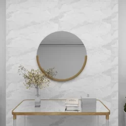 Modern Metal Wall Mirror Gold - Olivia & May -Home Decoration Store GUEST e53faf34 84cb 49bc 9033 e70eff7eca23