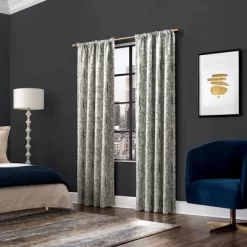 Aubry Shimmering Floral Blackout Back Tab Curtain Panel - Scott Living -Home Decoration Store GUEST e679d9f1 1362 4dfc bd69 0823ea2f0215
