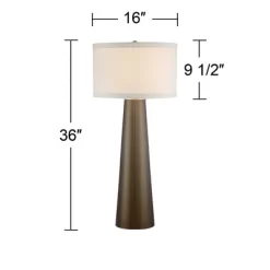 Possini Euro Design Karen Modern Table Lamp 36" Tall Dark Gold Glass Off White Fabric Drum Shade For Bedroom Living Room Bedside Nightstand Office 12 Possini Euro Design Karen Modern Table Lamp 36" Tall Dark Gold Glass Off White Fabric Drum Shade For Bedroom Living Room Bedside Nightstand Office -Home Decoration Store GUEST e7acb0b2 0465 43d3 92dd dde0cd48fc8d
