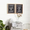 Farmhouse Linen Laundry Sign Wall Decor Set Of 2 Black - Olivia & May