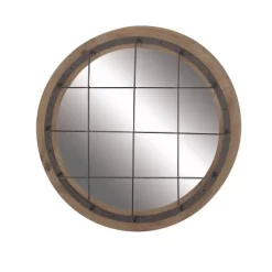 Wood Wall Mirror With Grid Blue - Olivia & May -Home Decoration Store GUEST e9067b52 9a1f 40c6 ab88 f88ff4423528