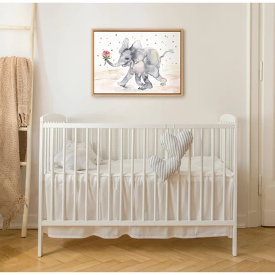 18" X 24" Sylvie Baby Elephant Watercolor Framed Canvas Wall Art By Patricia Shaw Natural - Kate And Laurel 6 18" X 24" Sylvie Baby Elephant Watercolor Framed Canvas Wall Art By Patricia Shaw Natural - Kate And Laurel - Image 6