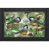 Winter Chickadees Doormat 30" X 18" Indoor Outdoor Briarwood Lane