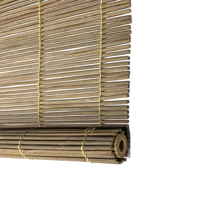 48" X 72" Outdoor Imperial Matchstick Rayon From Bamboo Cord-Free Natural Rollup Blinds Driftwood - Radiance 2 48" X 72" Outdoor Imperial Matchstick Rayon From Bamboo Cord-Free Natural Rollup Blinds Driftwood - Radiance - Image 2
